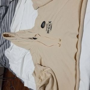 Crop top Hoodie in beige